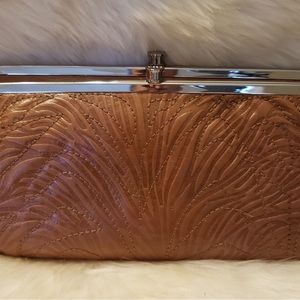 Vintage Camel Textured HOBO Clutch